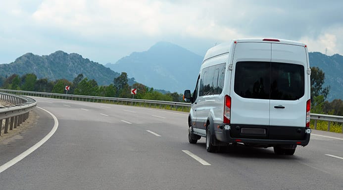 A Van With A GPS Tracker Installed Can Be Monitored From Your Mobile Device